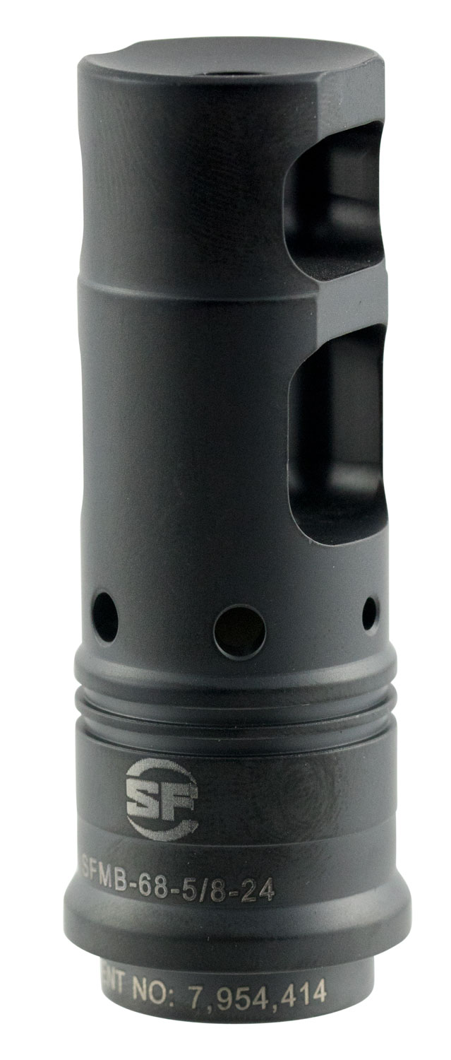 Surefire-Laser Product Socom 5/8-24 Muzzle Brake, .277, Diamond-Like Carbon Coated - SFMB-68-5/8-24