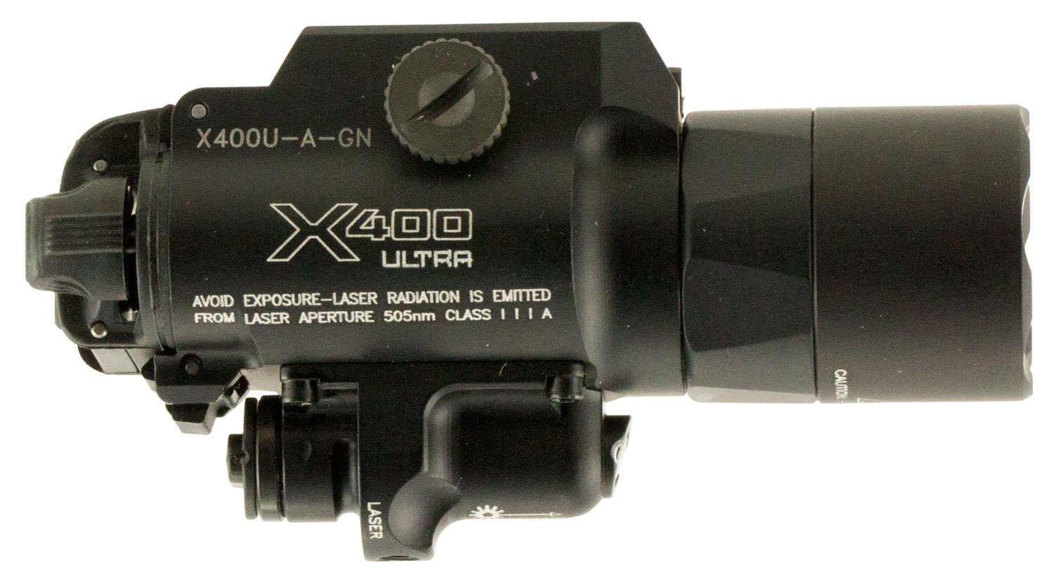 Surefire-Laser Product 1000 lm LED Weapon Light w/ Green Laser for Handgun/Long Guns, Black - X400U-A-GN - Surefire
