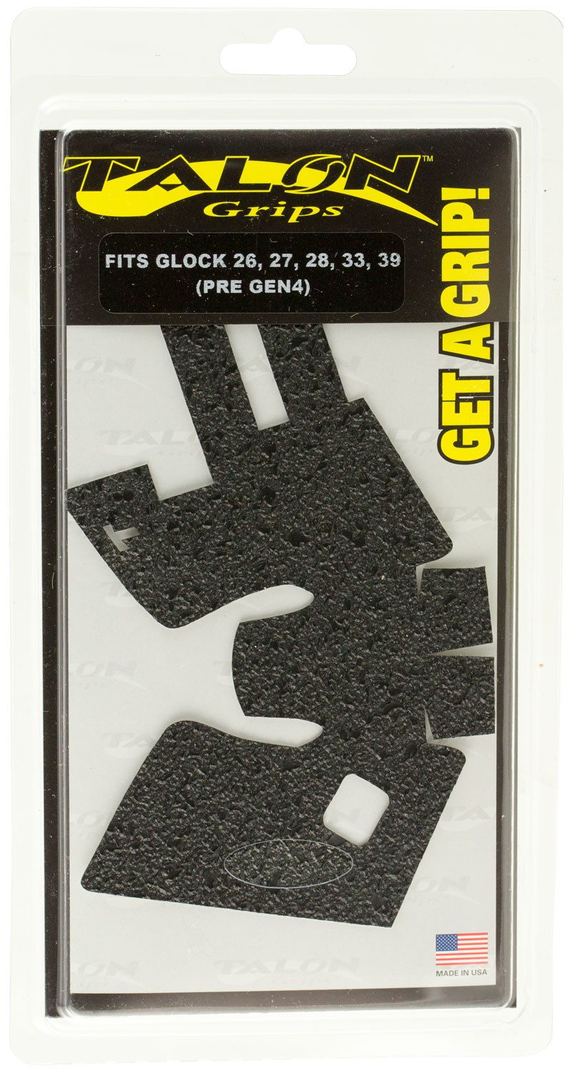 Talon Grips Rubber Pistol Grip for Glock 26/27/28/33/39 Gen 3/2.5, Black - 105R - Talon Grips