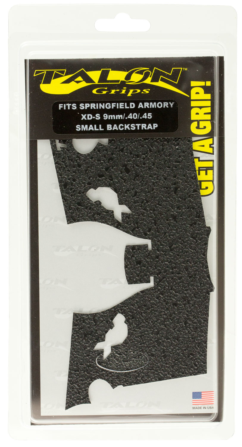 Talon Grips Rubber Small Pistol Grip for Springfield XD-S 9mm/.40/.45, Black - 207R - Talon Grips