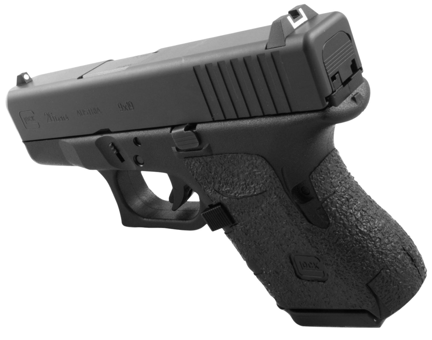 Talon Grips Rubber Pistol Grip for Glock 26/27/28/33/39 Gen 4 Medium Backstrap, Black - 116R