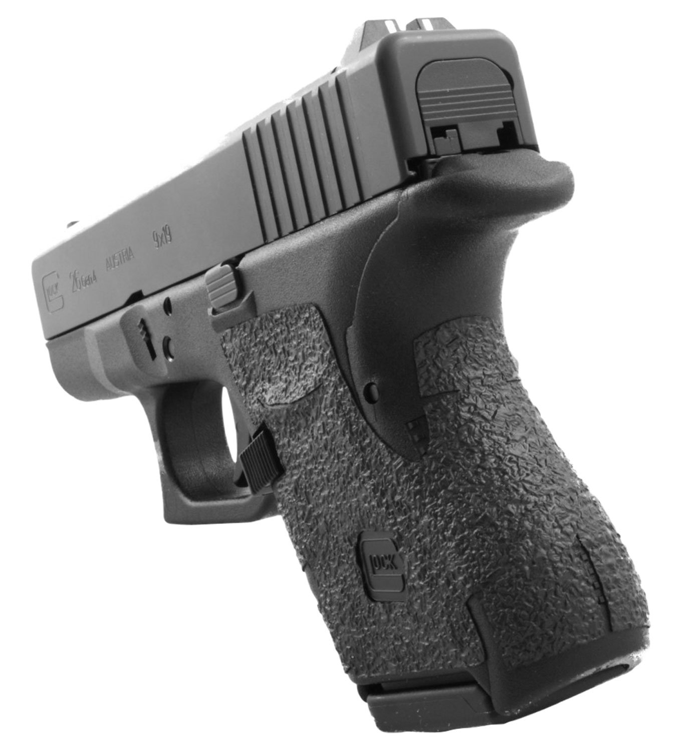 Talon Grips Rubber Pistol Grip for Glock 26/27/28/33/39 Gen 4 No Backstrap, Black - 117R