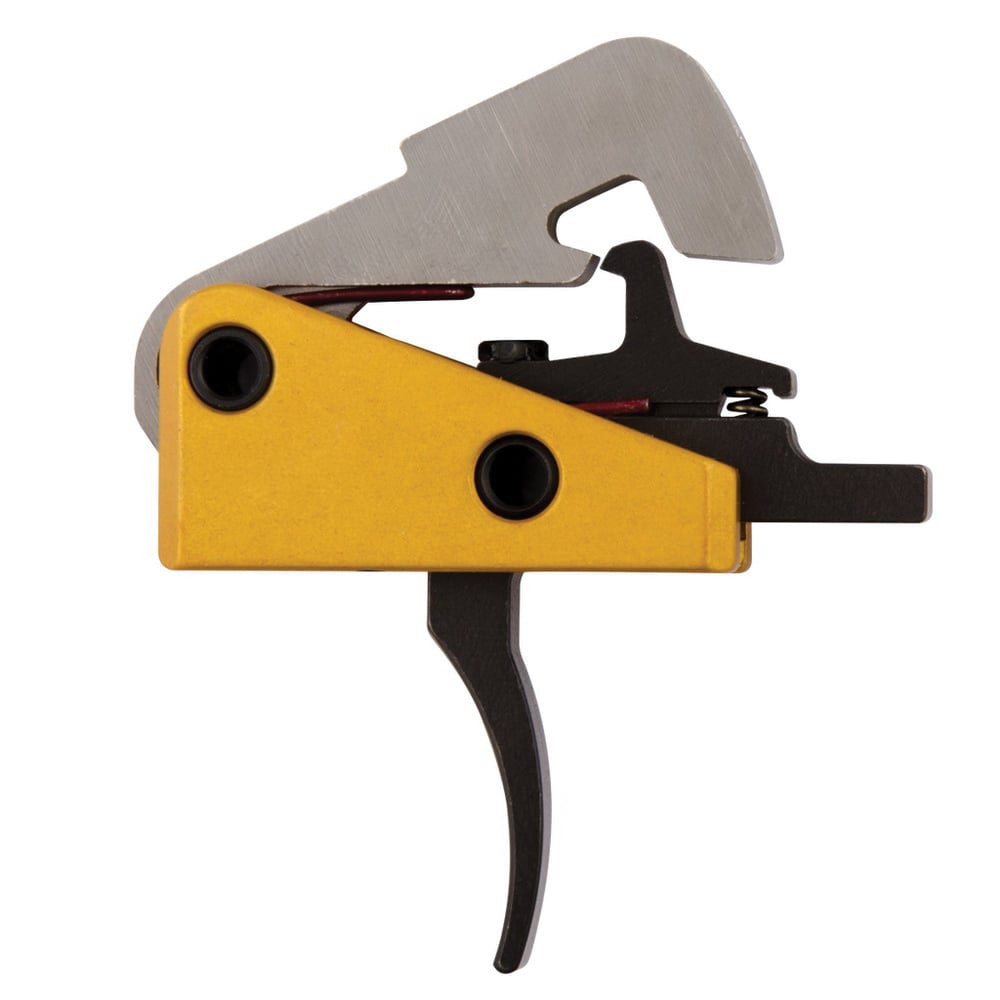 Timney Triggers Standard Curved Drop-in Single-Stage Competition Trigger for AR-10 Rifle, Black/Gold - 670 - Timney Triggers