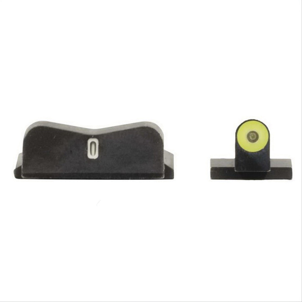 XS Sights Night Sight Set for S&W M&P M2.0 Shield 9mm, 40, 45 Pistols, Green with Yellow Outline Front, Green with White Outline Rear - SW-0030S-5Y