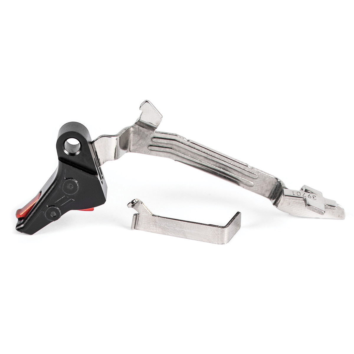 Zevtech ZevTech Pro Flat Face Drop-in Trigger Bar Kit for Glock 17, 19, 26, 34, 19X, 45 Gen 5 Pistols, Black/Red - FFT-PRO-BAR-5G-B-R