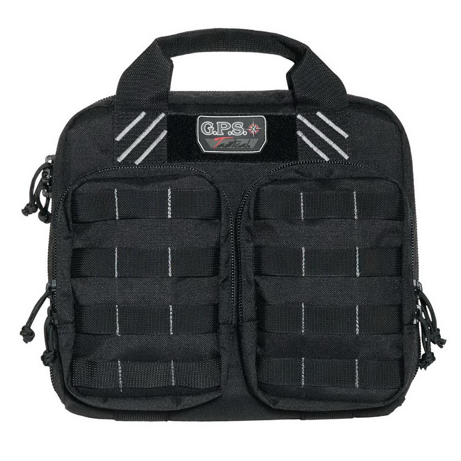 G Outdoors Tactical Double Plus 2 Pistol Case, Teflon Coated Black - T1412PCB