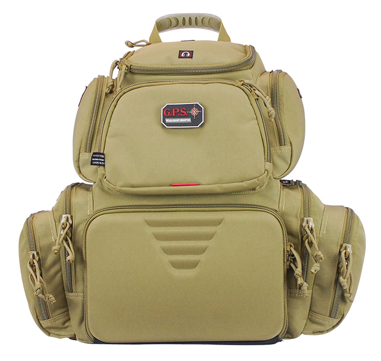 G Outdoors Handgunner Range Backpack, Tan - 1711BPT - Goutdoors