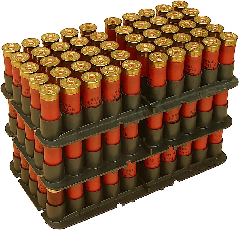 MTM Case Gard 20 Gauge 50 Round Shotshell Tray, Black - ST-20-40 - Mtm Case Gard
