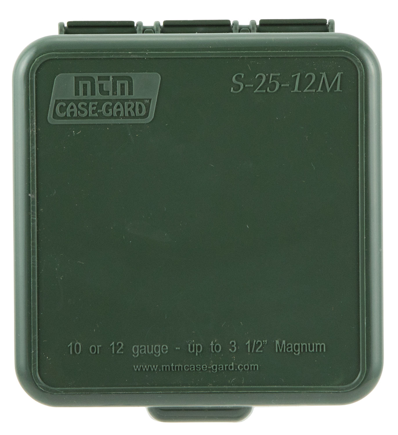 MTM Case Gard S25-12M 10/12 Gauge 25 Round Dual Gauge Shotshell Case Ammo Box, Forest Green - S2512M11