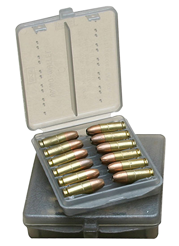 MTM Case Gard .38/.357 Cal 12 Round Ammo Wallet, Clear Smoke - W128B - Mtm Case Gard
