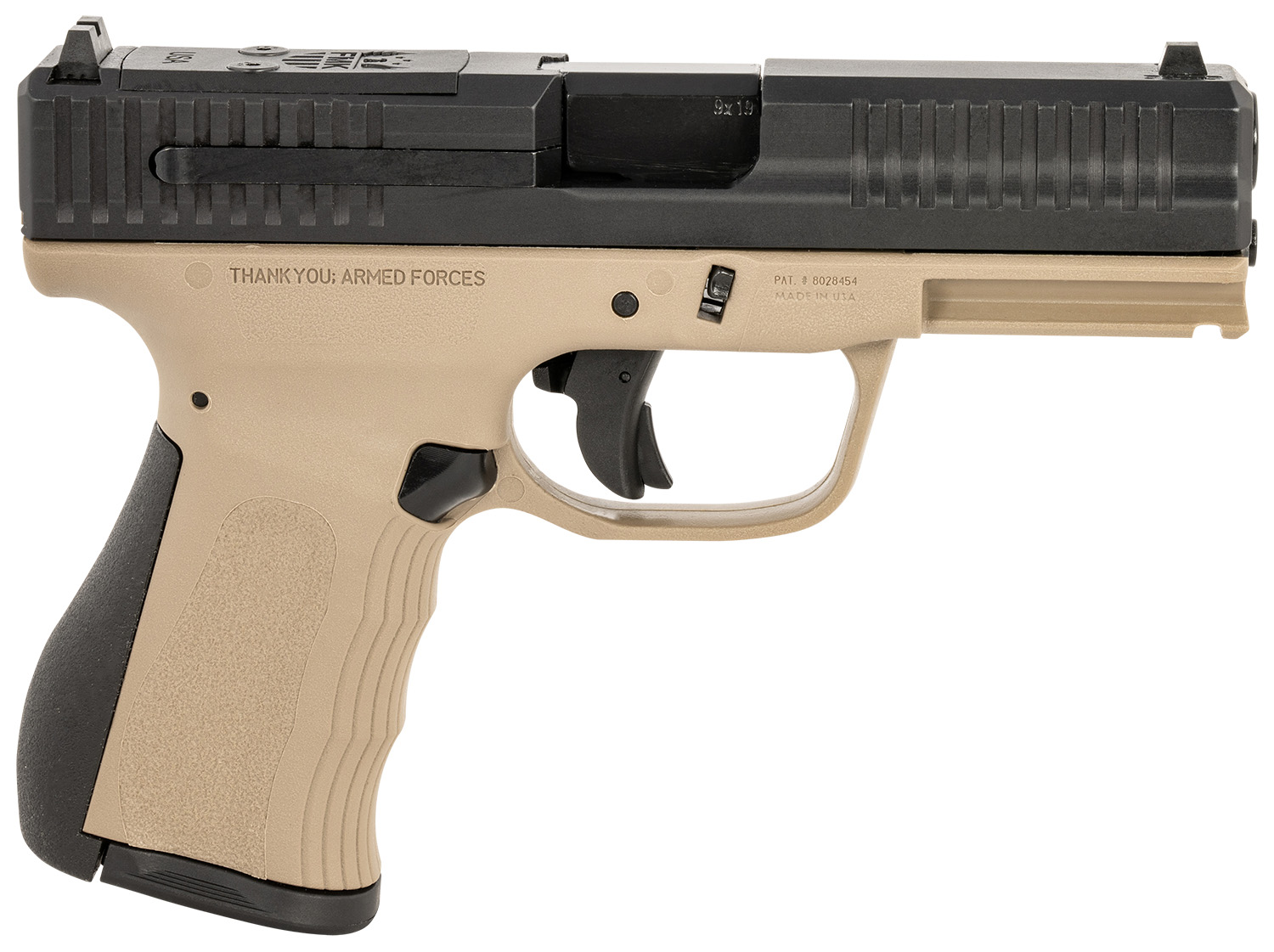 FMK Firearms G3 9mm 4" 14rd Semi-Auto Pistol, Black/ FDE - G9C1EP