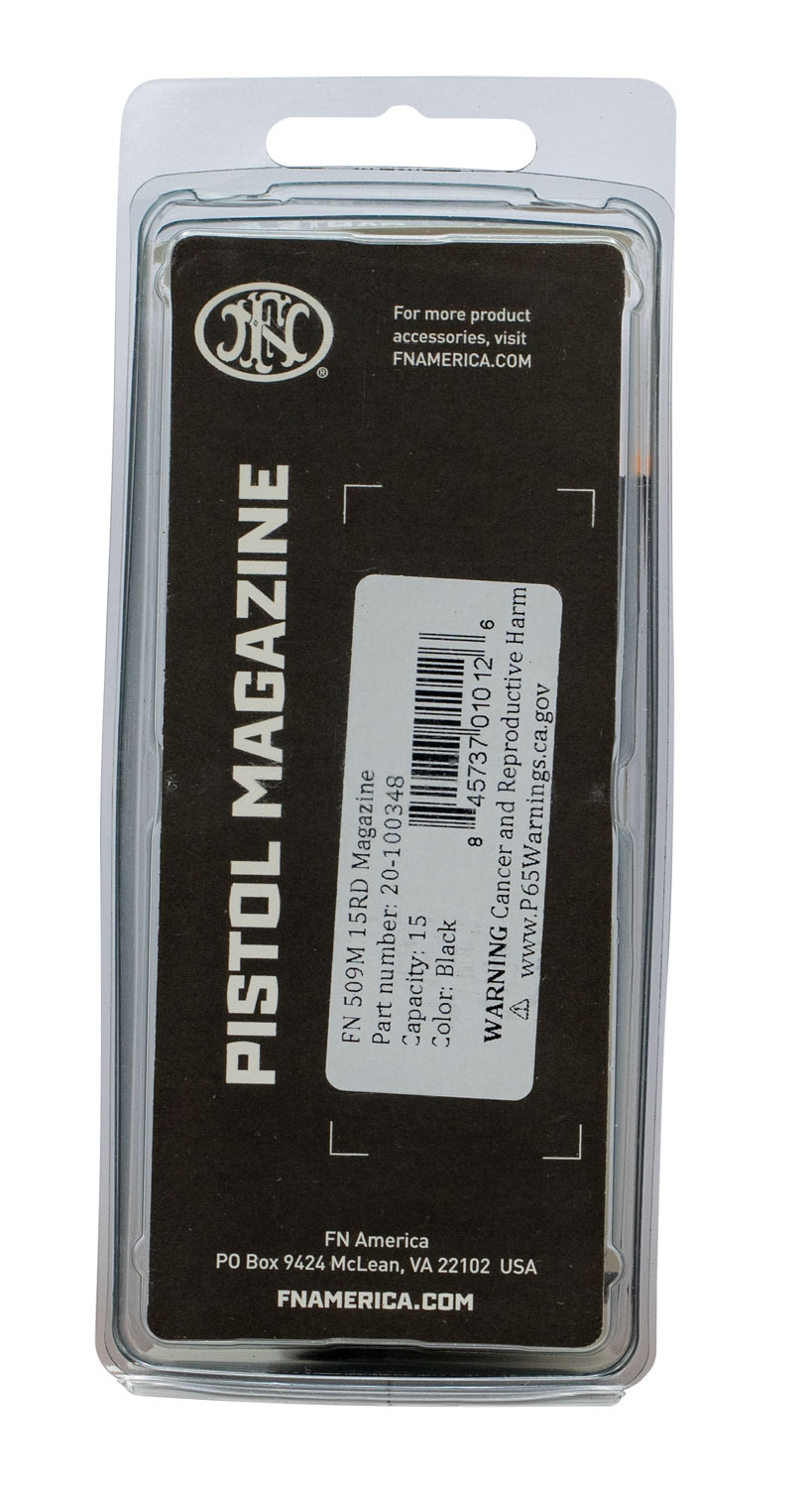 FN America 15 Round 9mm 509M Detachable Magazine, Black - 20100348 - Fnh