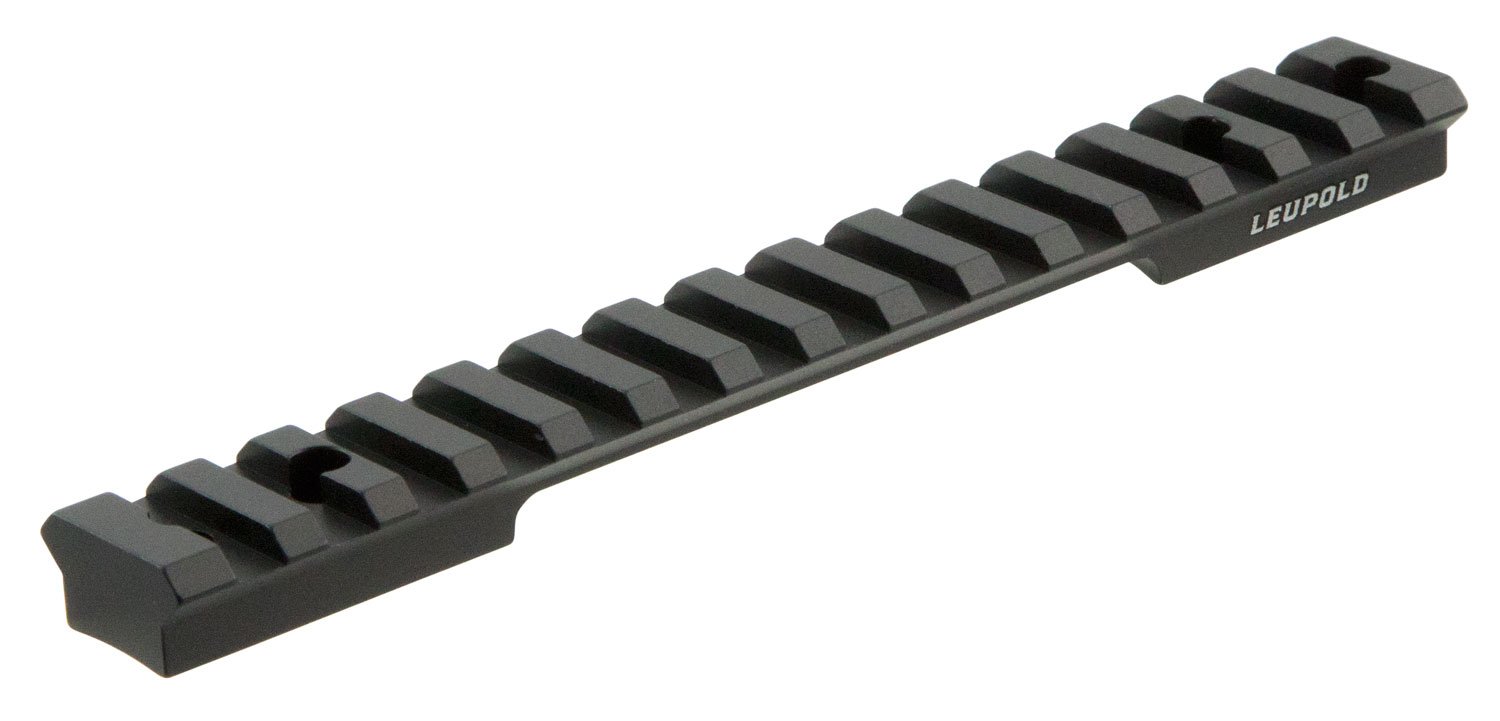 Leupold BackCountry Weatherby Mark 5 LT 7075 T6 Aluminum 1-Piece Cross-Slot Base, Matte Black - 171352 - Leupold