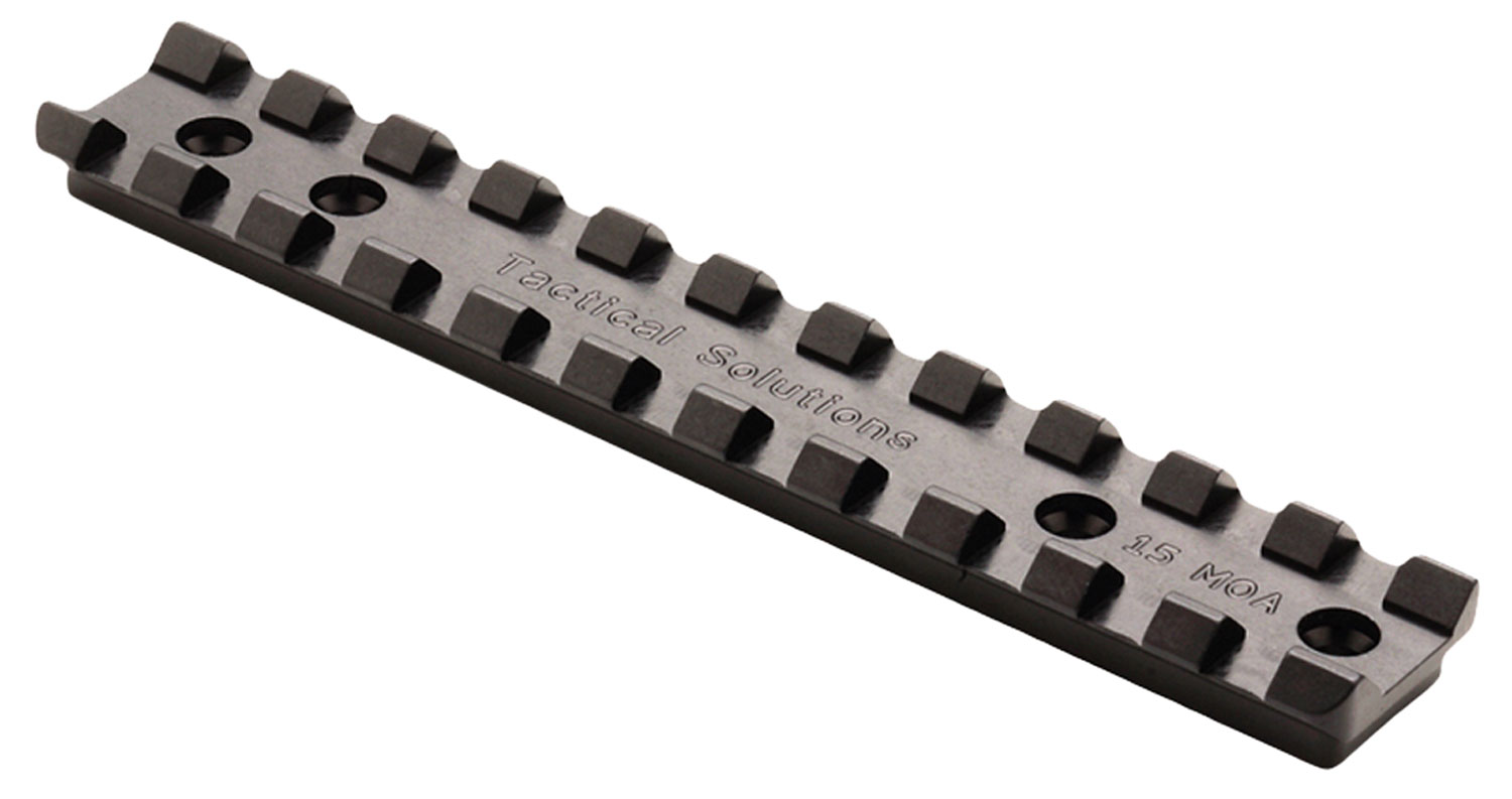 Tactical Solutions Ruger 10/22 Aircraft Grade Aluminum 1-Piece 15 MOA Scope Rail, Black - 1022SR-15MOA - Tactical Solutions