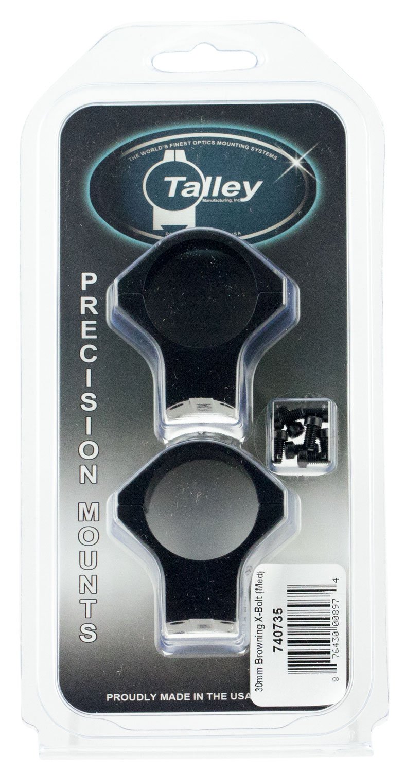 Talley Browning X-Bolt 30mm Medium 7075 T6 Aluminum 1-Piece Scope Mount, Anodized Black - 740735 - Talley