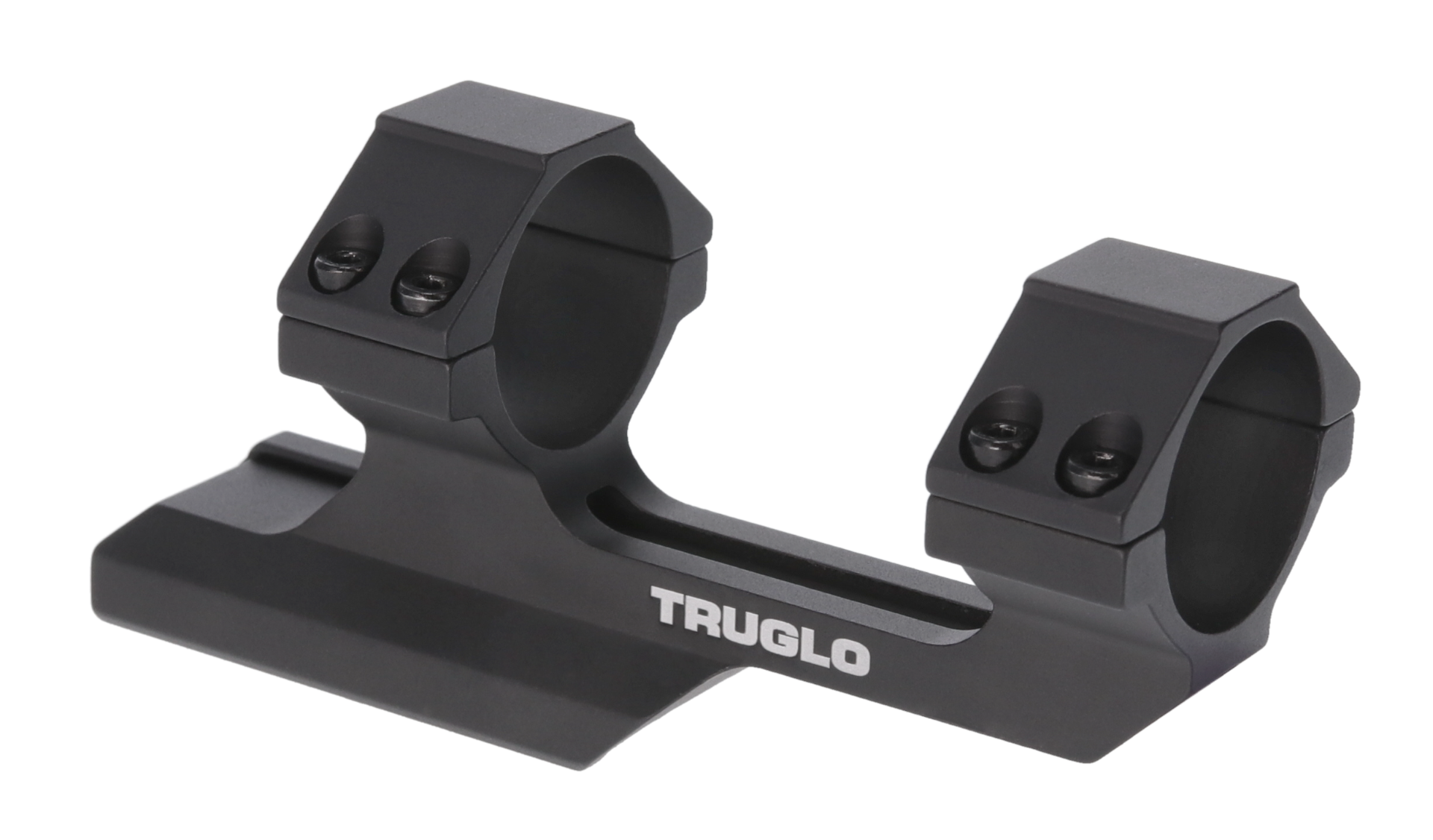 TruGlo Tactical AR 1" Aluminum Reversible 1-Piece Picatinny Rail/Scope Mount, Black - TG8963B - Truglo
