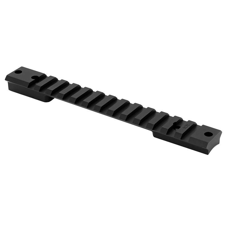 Warne Scope Mounts Mountain Tech Remington 700 Long Action 7075 T6 Aluminum 1-Piece Scope Mount Rail, Hardcoat Anodized Black - 7674M - Warne