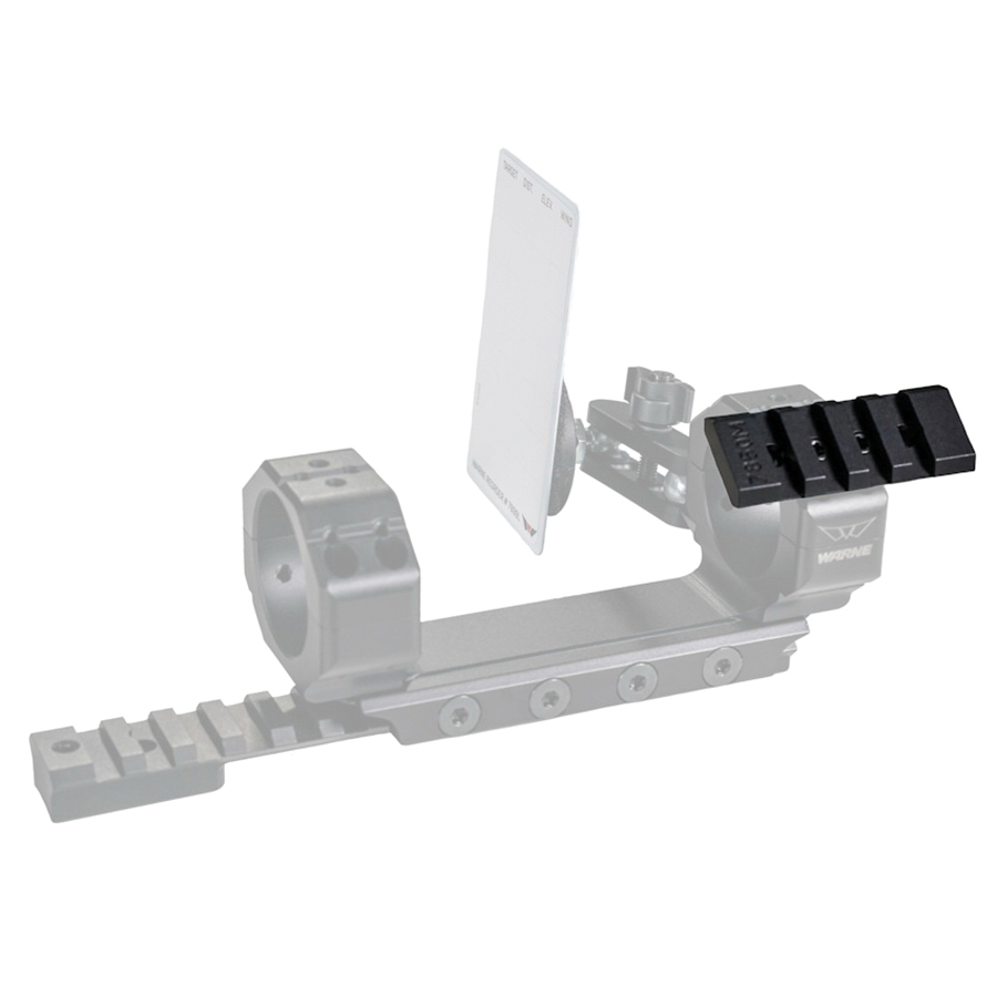 Warne Scope Mounts Skyline Aluminum 1-Piece Precisioned 0 to 45 deg Scope Mount Rail, Black - 7850M - Warne
