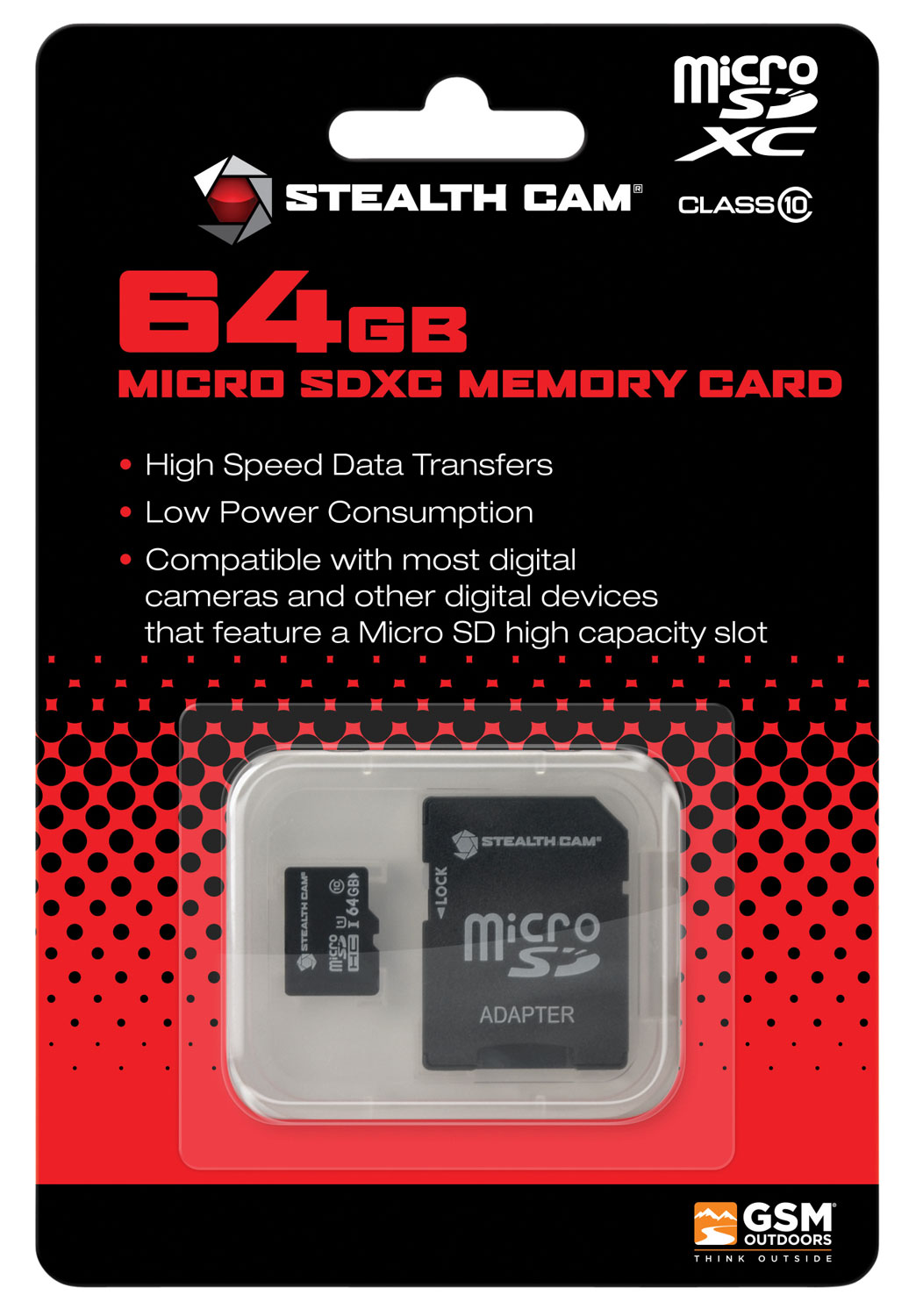 Stealth Cam 64 GB Single Pack Micro SD Memory Card - STC-64MICSD