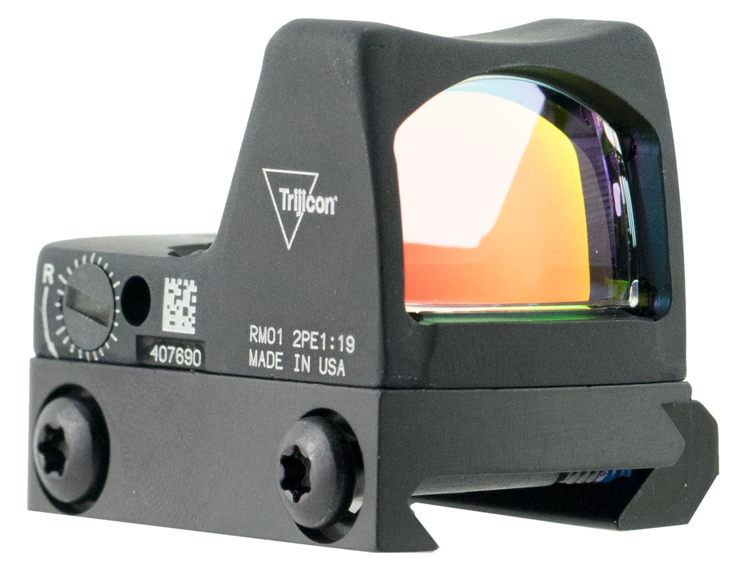 Trijicon RMR Type 2 1x Reflex Red Dot Sight, Illuminated 3.25 MOA Dot, Matte Black - 700601