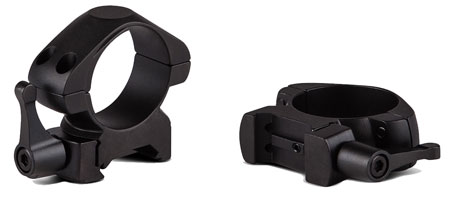 Konus USA Medio 30mm Medium Steel 2-Piece Quick Release Scope Ring, Black - 7410 - Konus