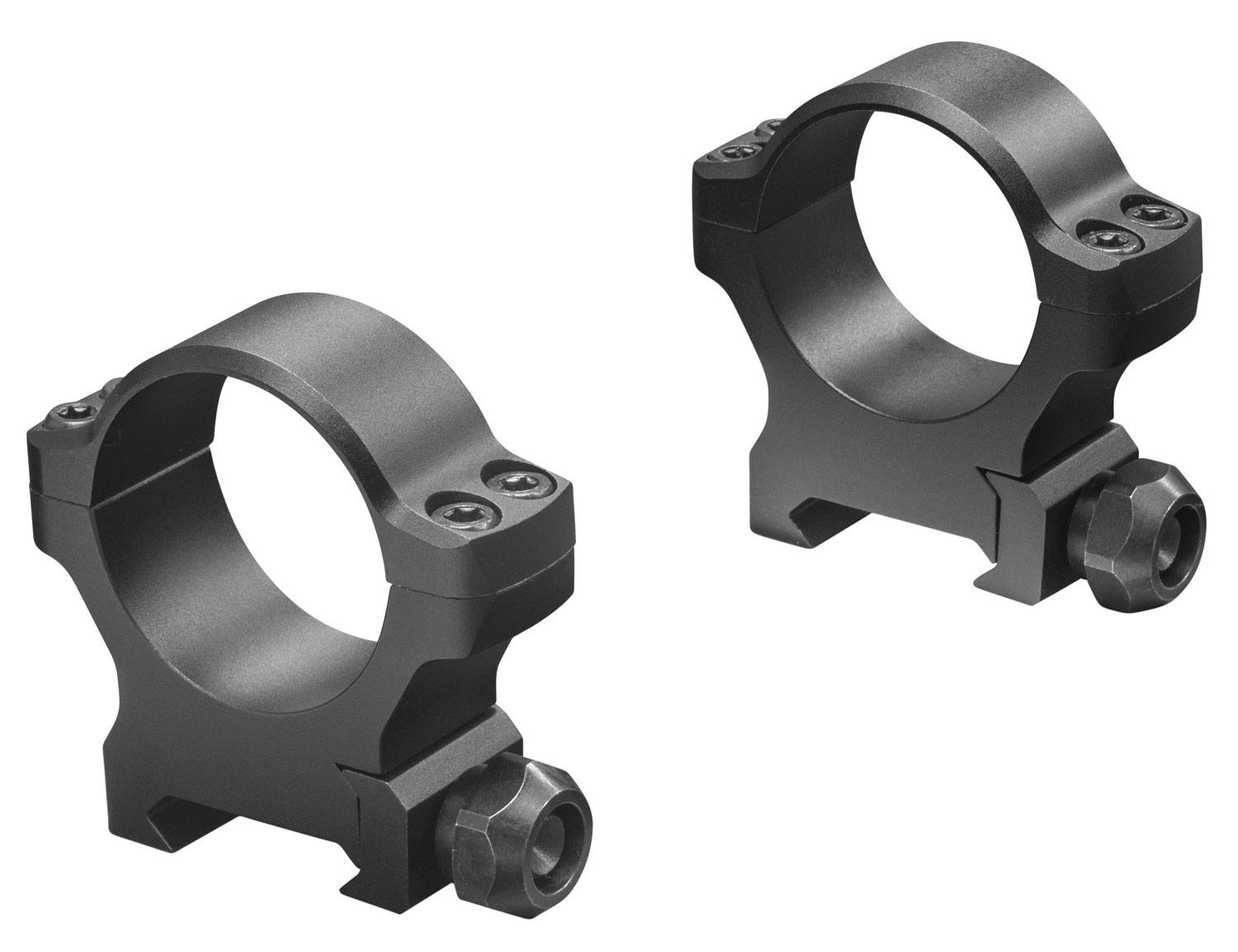 Leupold BackCountry 35mm High 7075 T6 Aluminum 2-Piece Cross-Slot Ring, Matte Black - 175123 - Leupold