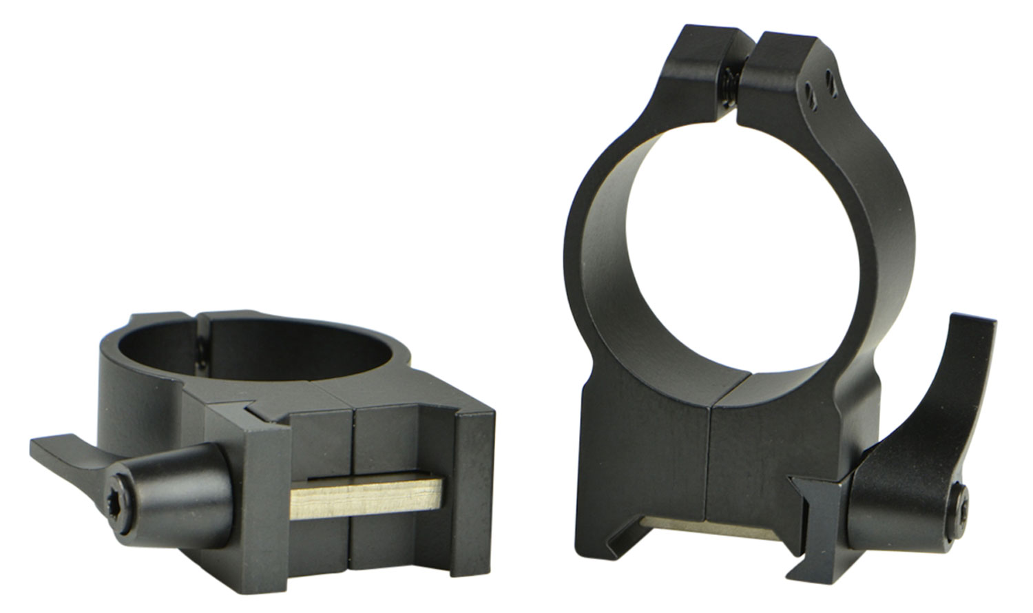 Warne Scope Mounts Maxima 30mm High Steel Quick Detach Scope Ring, Matte Black - 215LM