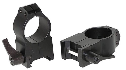 Warne Scope Mounts Maxima 1" Extra High Steel Quick Detach Scope Ring, Matte Black - 203LM