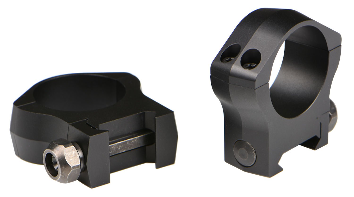 Warne Scope Mounts Mountain Tech 34mm High 7075 T6 Aluminum Fixed Scope Ring, Matte Black - 7222M - Warne