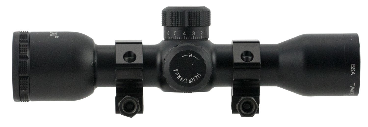 BSA Optics Tactical Weapon 4x30mm Mil-Dot Rifle Scope - TW4X30 - Bsa