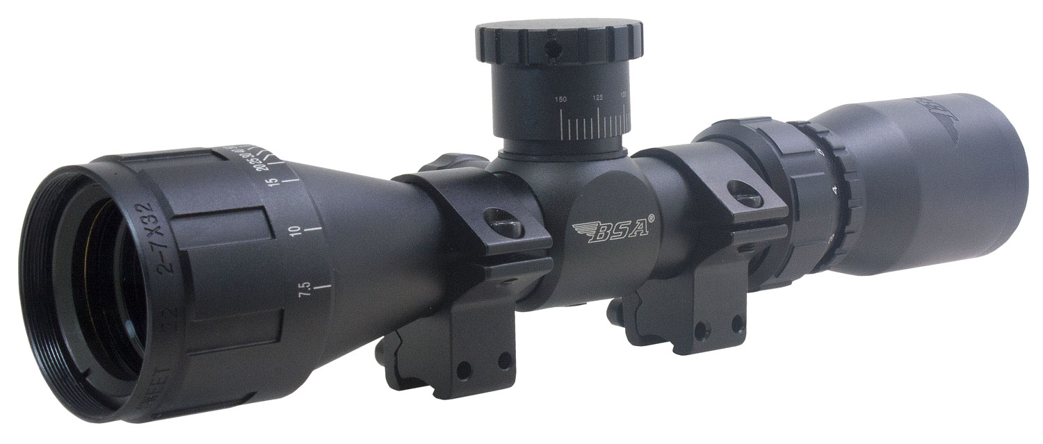 BSA Optics Sweet 22 2-7x32mm 30/30 Duplex Rifle Scope - 2227X32AOC - Bsa