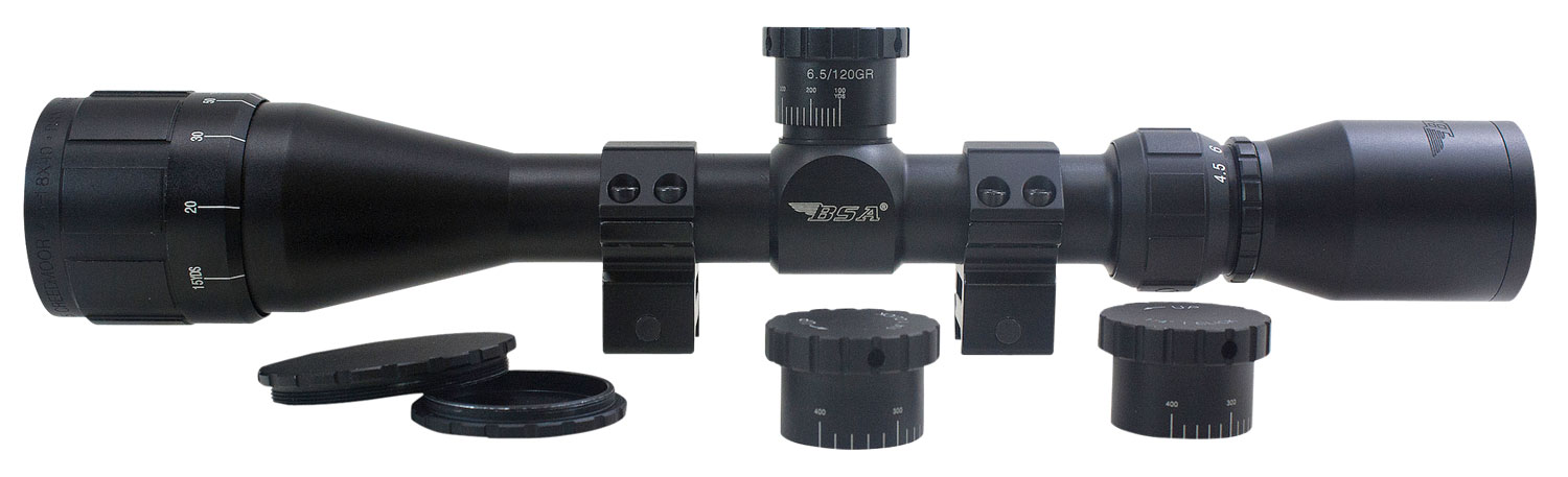 BSA Optics Sweet 6.5 AO 4.5-18x40mm 30/30 Duplex Rifle Scope - 654518X40AOWRTB - Bsa