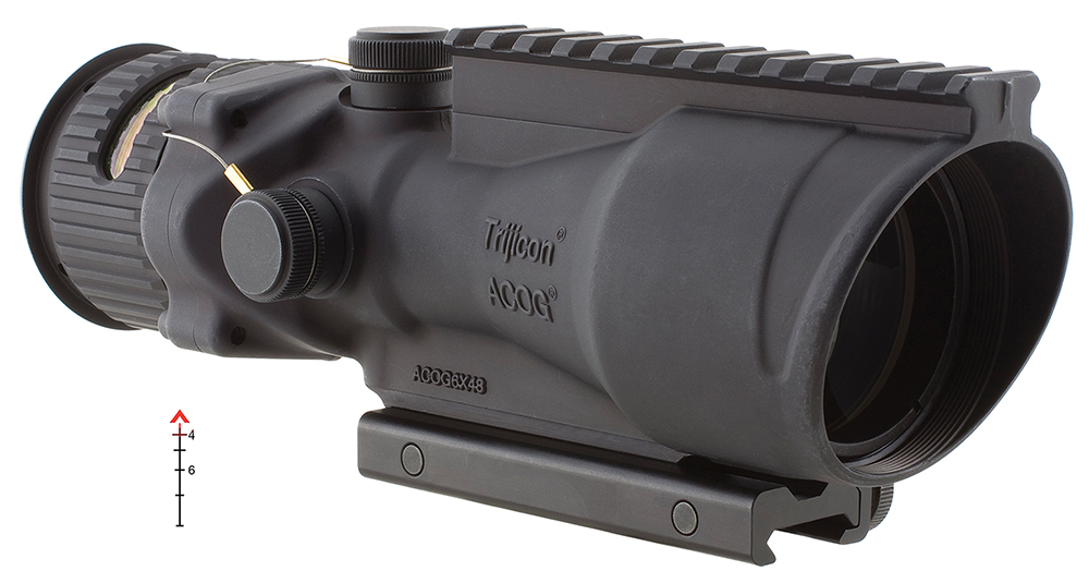 Trijicon ACOG 6x48mm Illuminated Amber 5.56/.223 Chevron Rifle Scope - 100012 - Trijicon