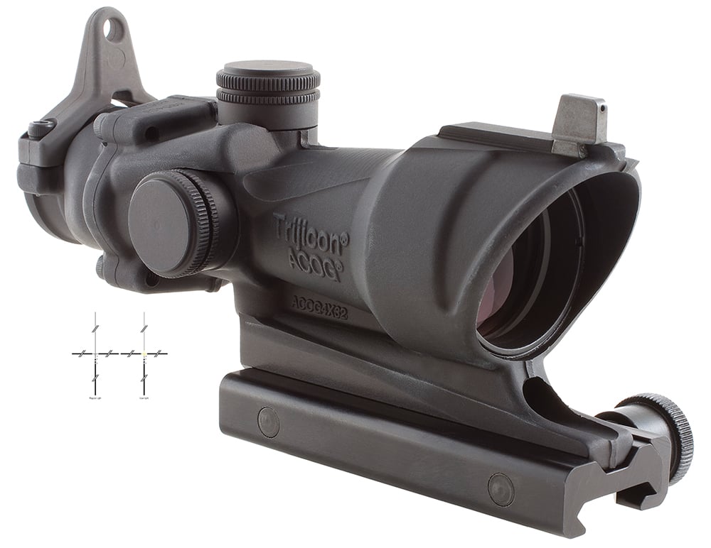 Trijicon ACOG 4x32mm Illuminated Amber 7.62/.308 BDC Crosshair Rifle Scope - 100092 - Trijicon