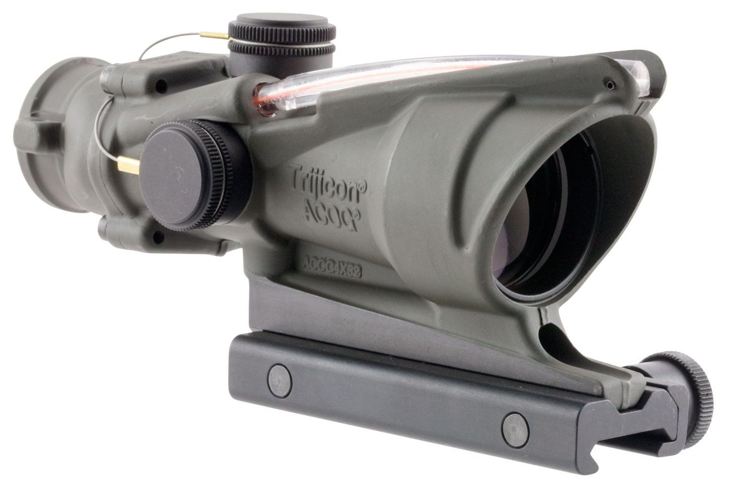 Trijicon ACOG 4x32mm Dual Illuminated Red 5.56/.223 BDC Chevron Rifle Scope, OD Green - 100309 - Trijicon