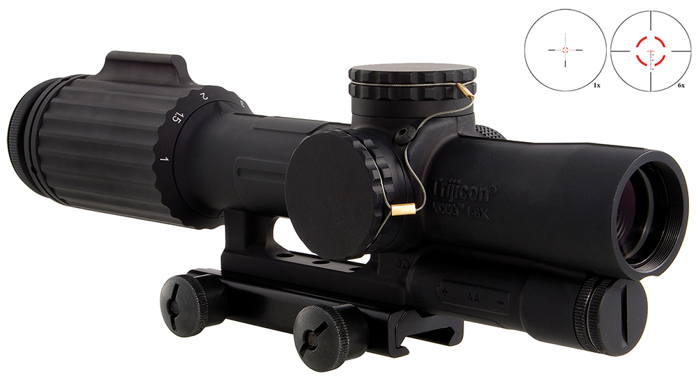 Trijicon VCOG 1-6x24mm Illuminated Red .308/175 gr Segmented Circle/Crosshair (FFP) Rifle Scope - 1600004 - Trijicon