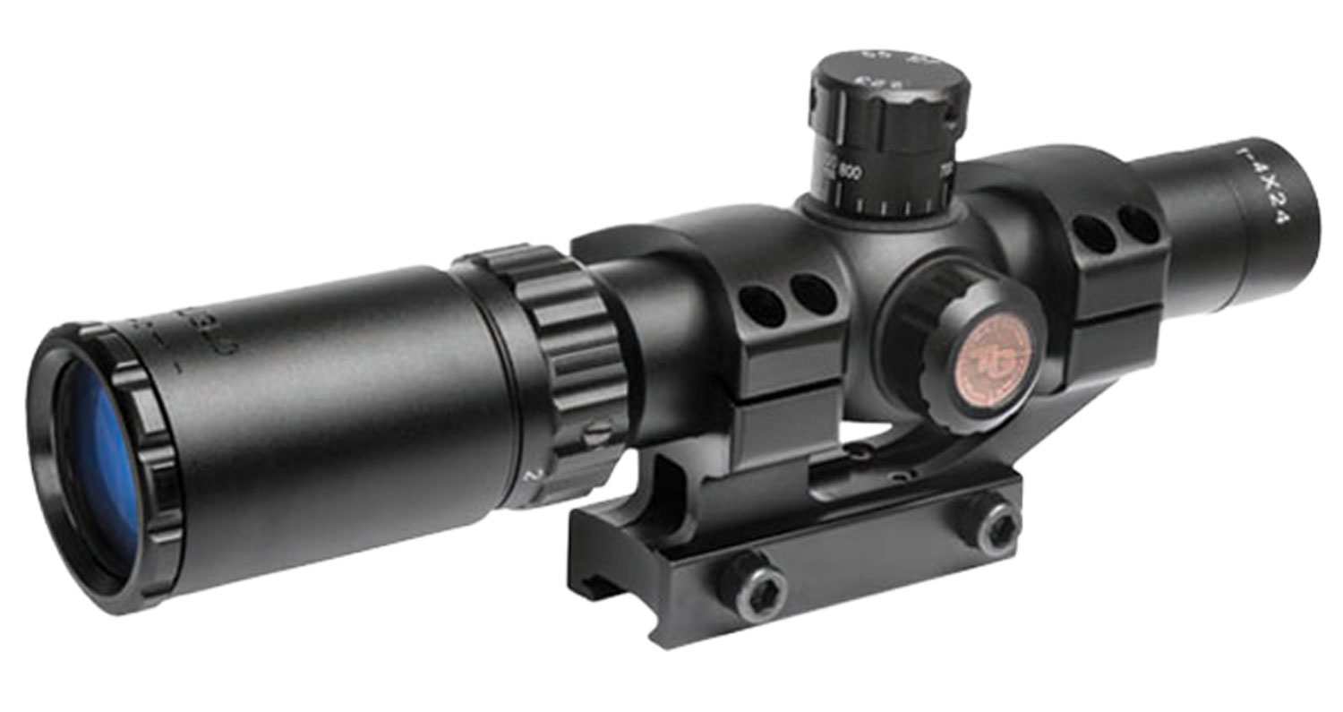 TruGlo Tru-Brite 30 1-4x24mm Duplex Mil-Dot Tactical Rifle Scope - TG8514BT