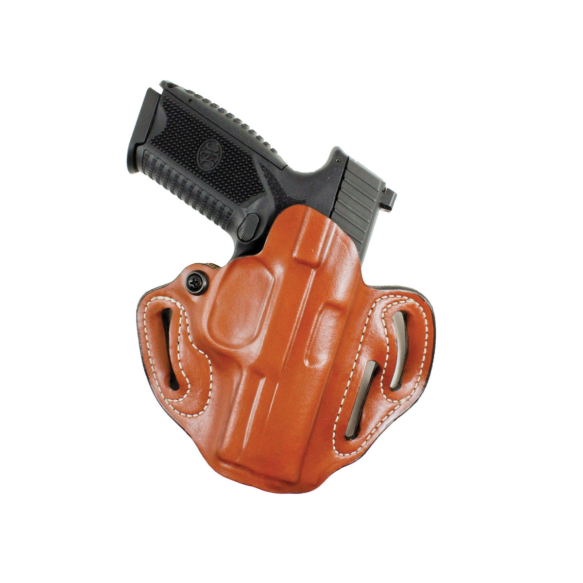 DeSantis Gunhide Speed Scabbard Smith & Wesson M&P 5.7 OWB Holster RH Leather Tan - Classic and Durable Concealment - 002TA8YZ0 - Desantis Gunhide