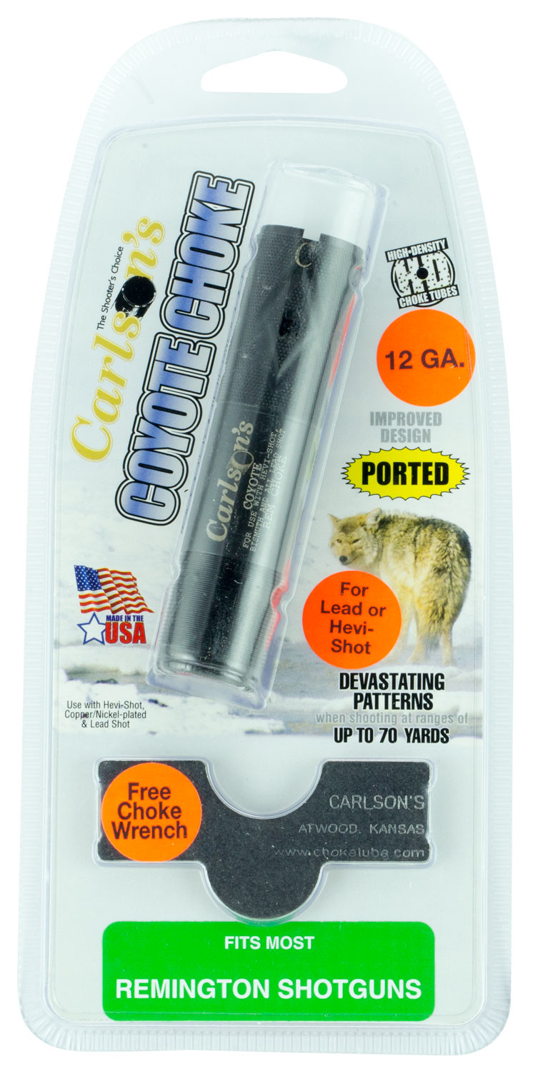 Carlson's Choke Tubes 12 Gauge Remington Ported Coyote Choke Tube, Black - 30044