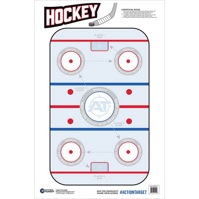 Action Target 23" x 35" Hockey Target, 100/box - GS-HOCKEY-100100 BX - Action Target