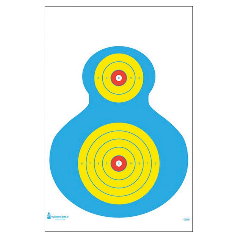 Action Target Law Enforcement 19" x 25" High Visibility Fluorescent Silhouette Target, 100/box - PR-WB1-100 - Action Target