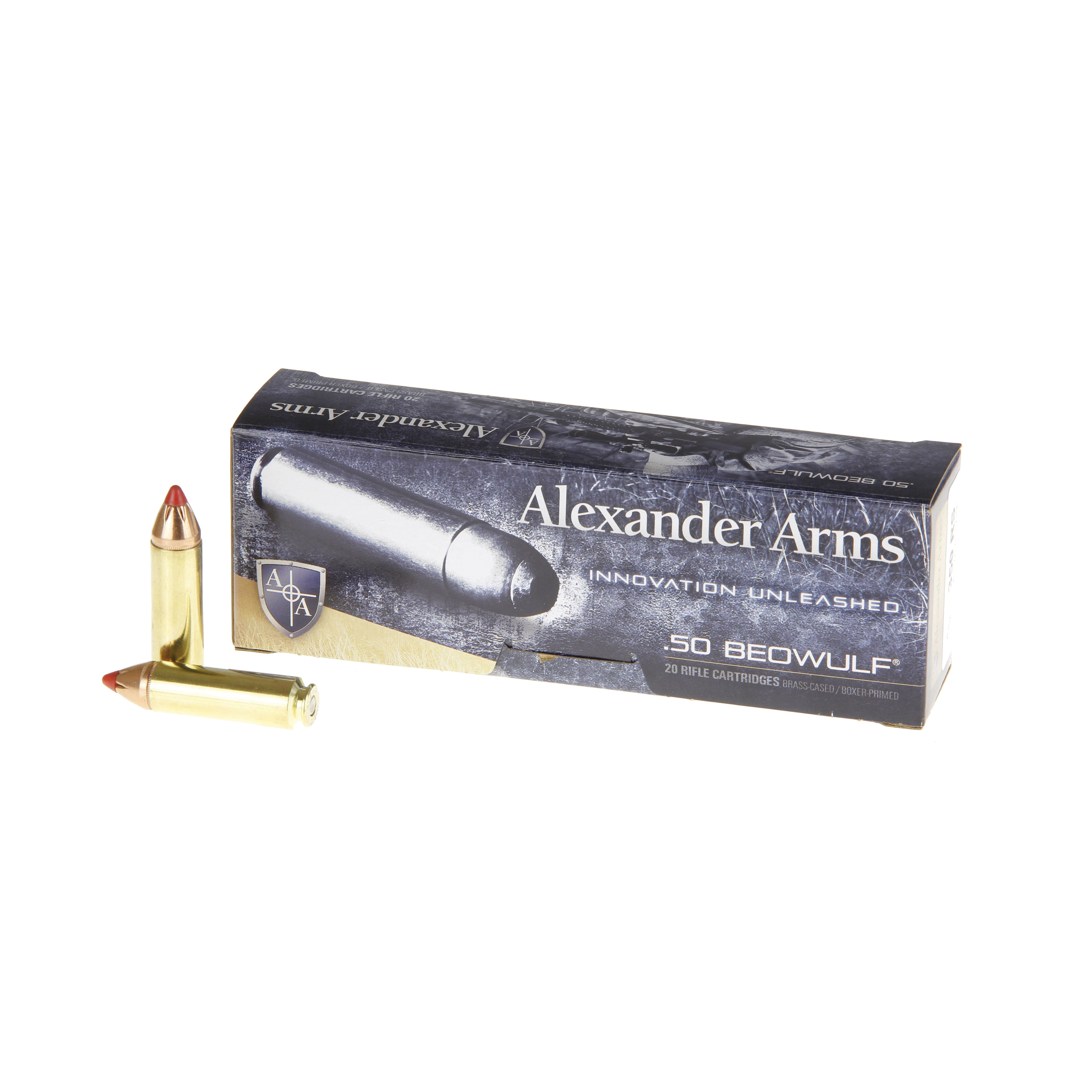 Alexander Arms FTX 300 gr BT .50 Beowulf Ammo, 20/box - A-B300FTXBX - Alexander Arms