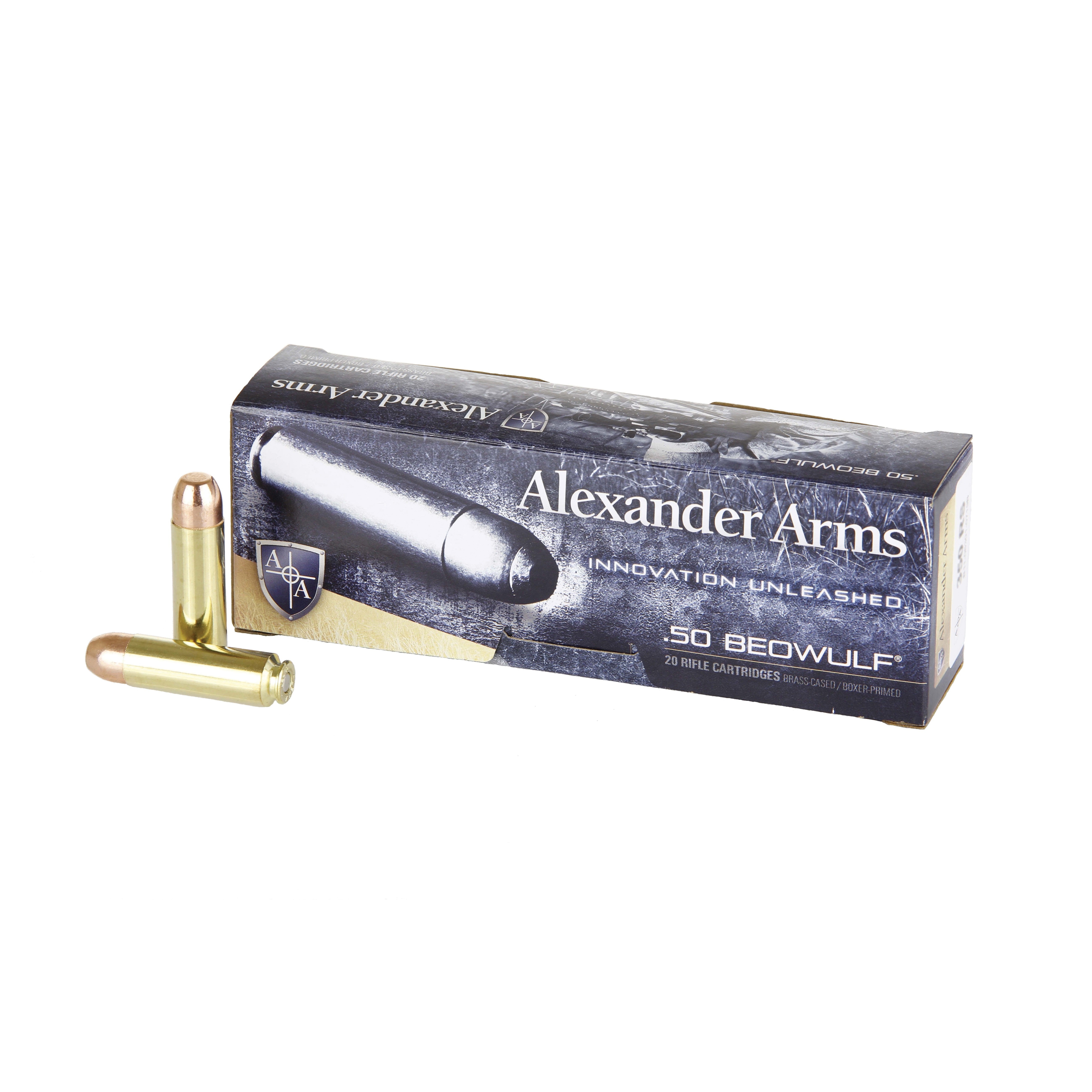 Alexander Arms 350 gr PRS .50 Beowulf Ammo, 20/box - A-B350RSBOX - Alexander Arms