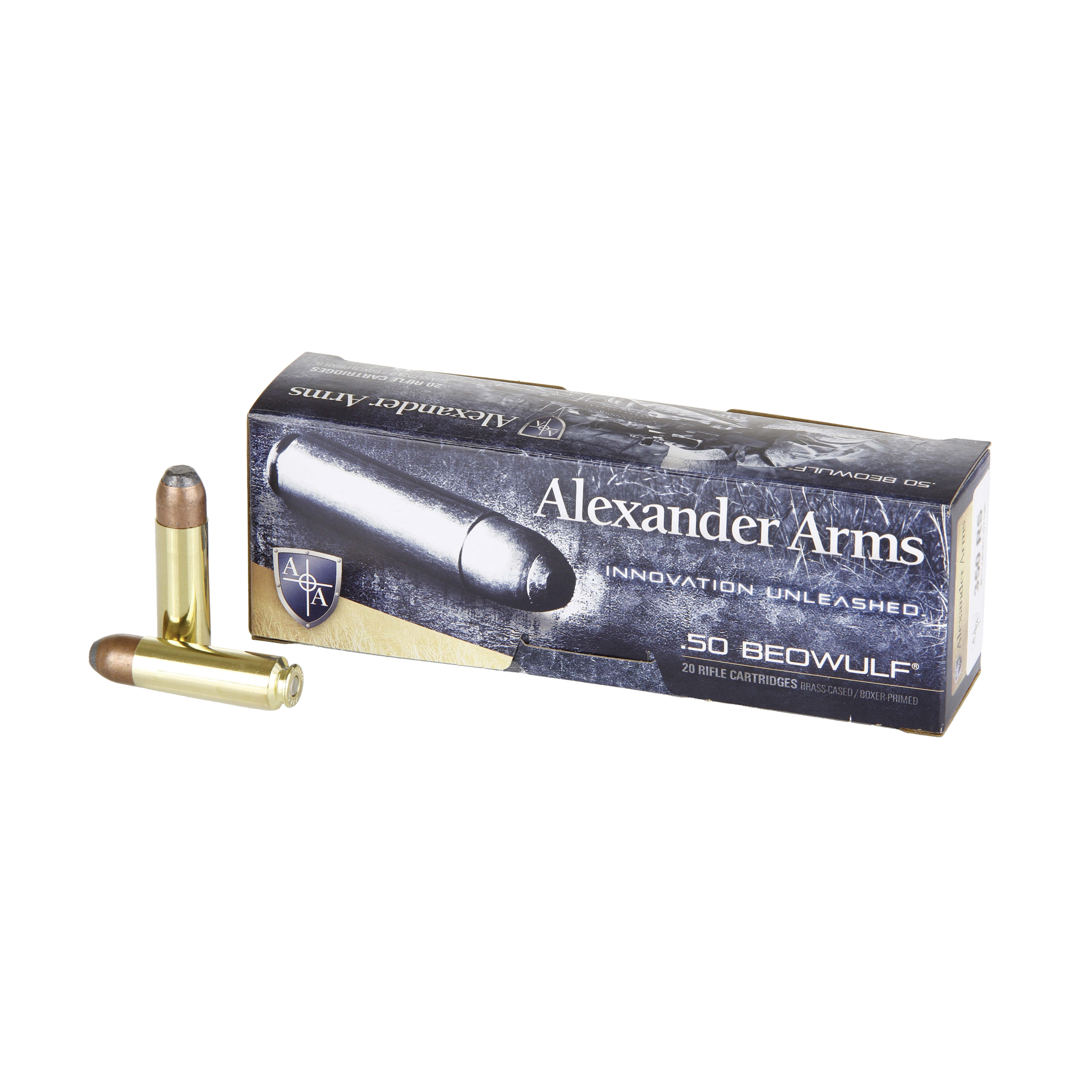 Alexander Arms 400 gr HFP .50 Beowulf Ammo, 20/box - A-B400FPBOX - Alexander Arms