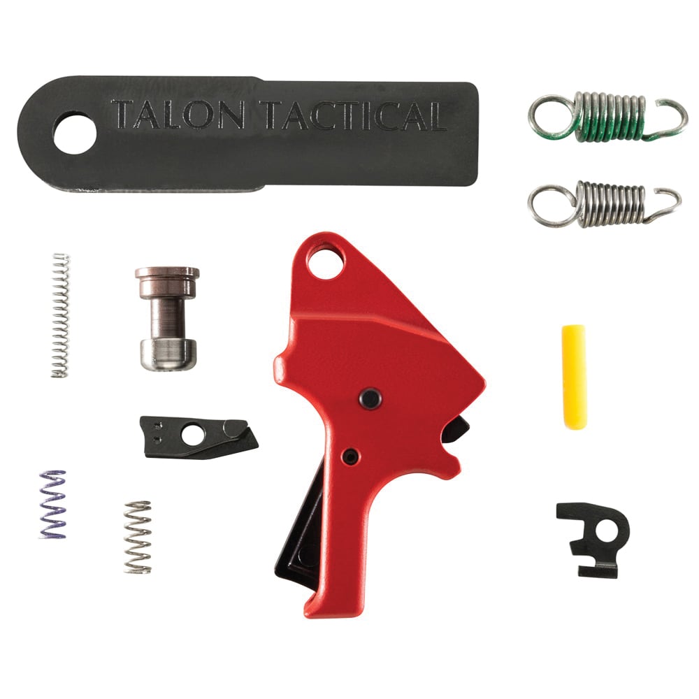 Apex Tactical Drop-in Flat-Faced Forward Set Trigger Kit for Smith & Wesson M&P M2.0 9mm/40 S&W/45 ACP Pistols, Red - 100153 - Apex