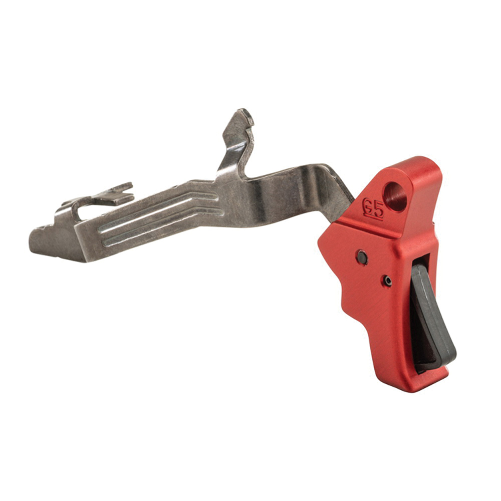 Apex Tactical Drop-in Action Enhancement Trigger w/ Bar for Glock G17/G19/G19x Gen-5 Pistols, Red - 102151 - Apex