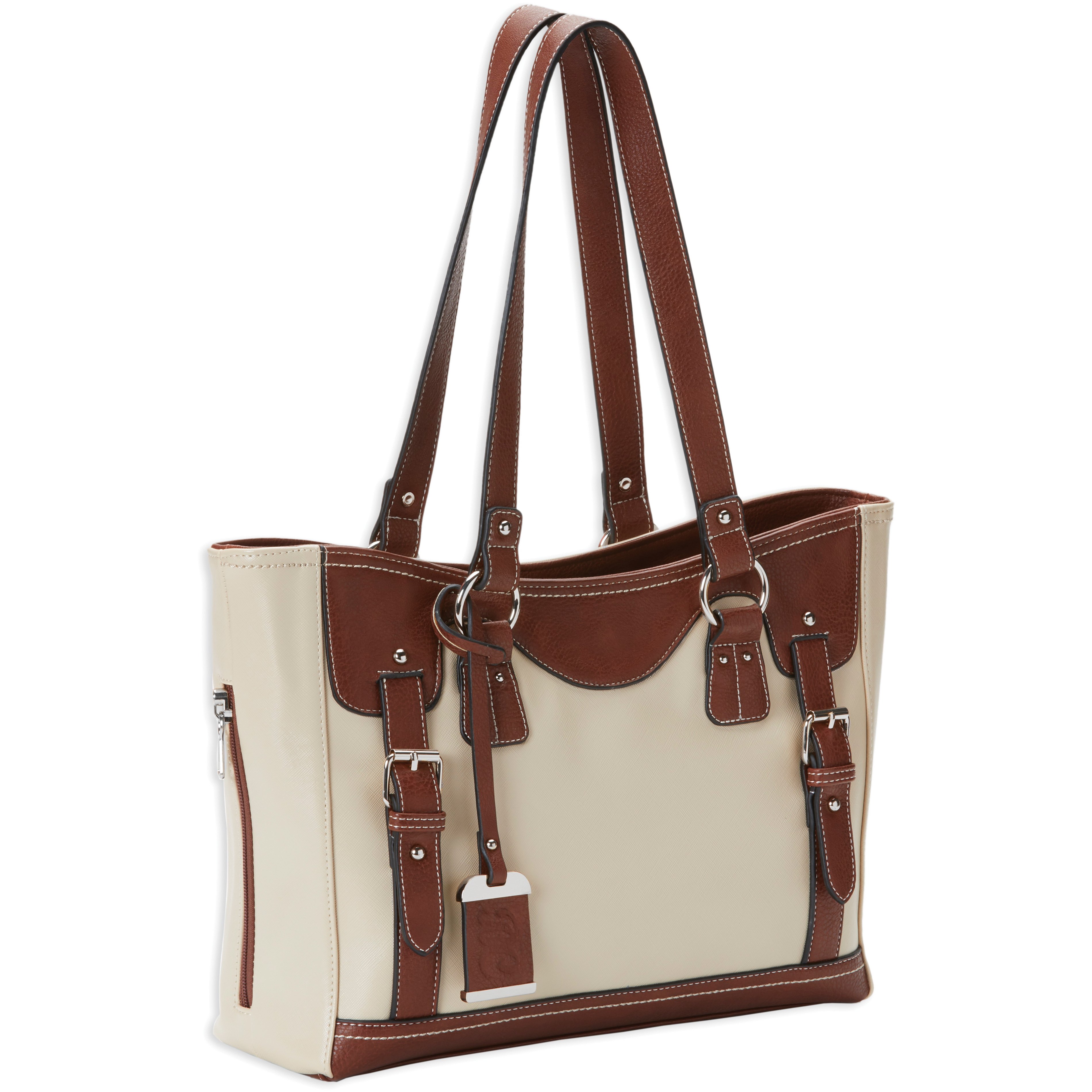 Bulldog Cases Tote Medium Purse w/ Holster, Sand/Stone - BDP-052 - Bulldog