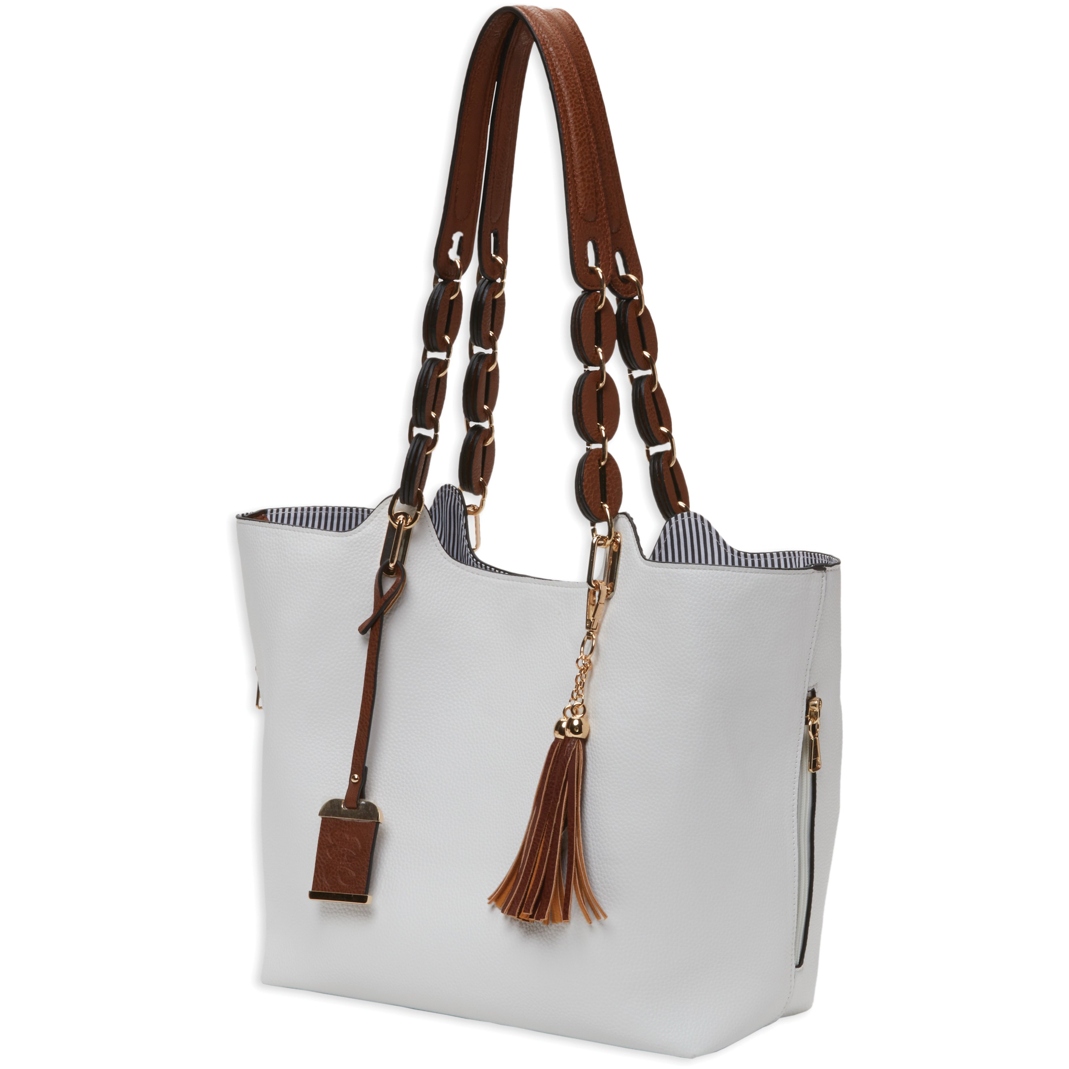 Bulldog Cases Tote Braided Purse w/ Holster, White - BDP-055 - Bulldog