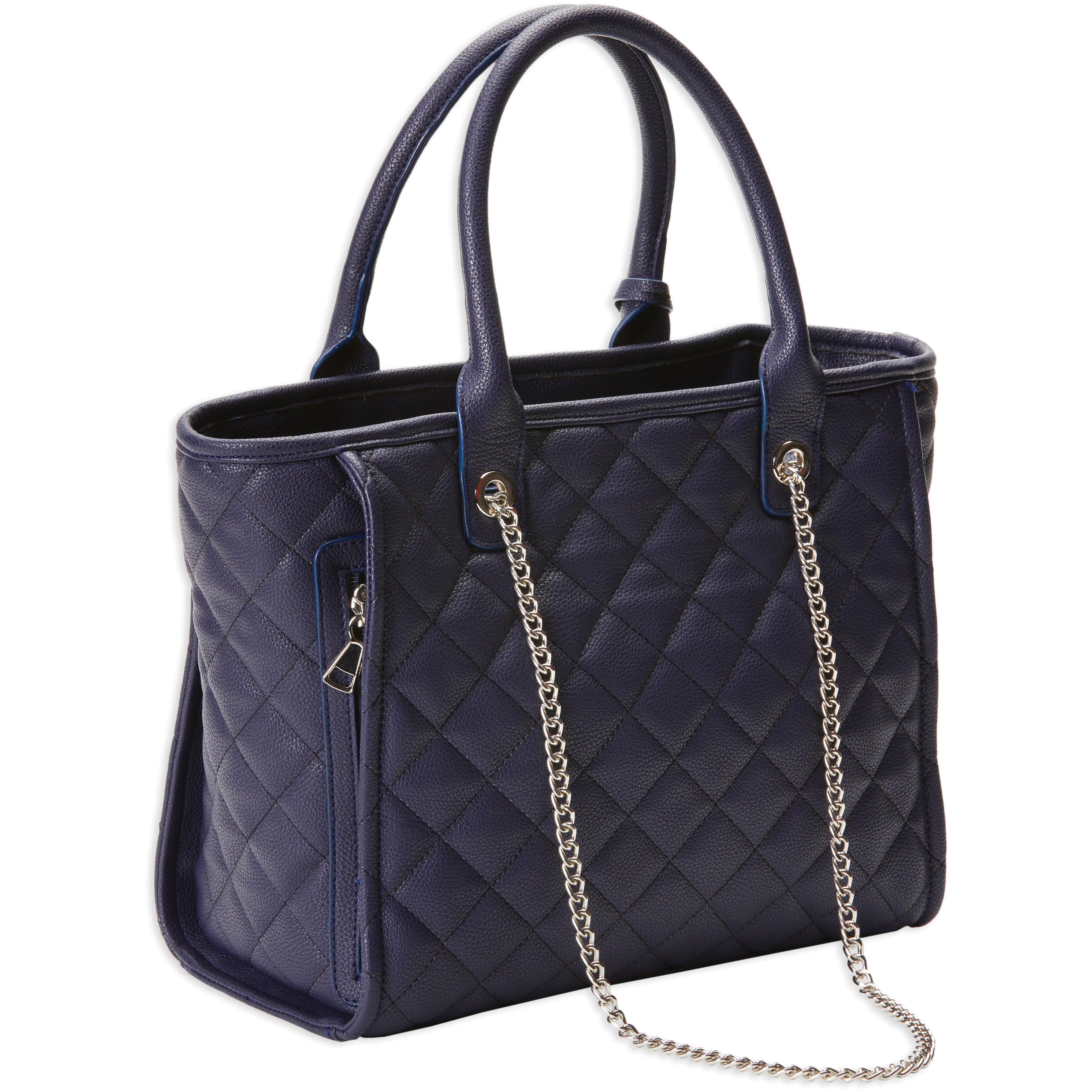 Bulldog Cases Tote Quilted Purse w/ Holster, Navy - BDP-059 - Bulldog