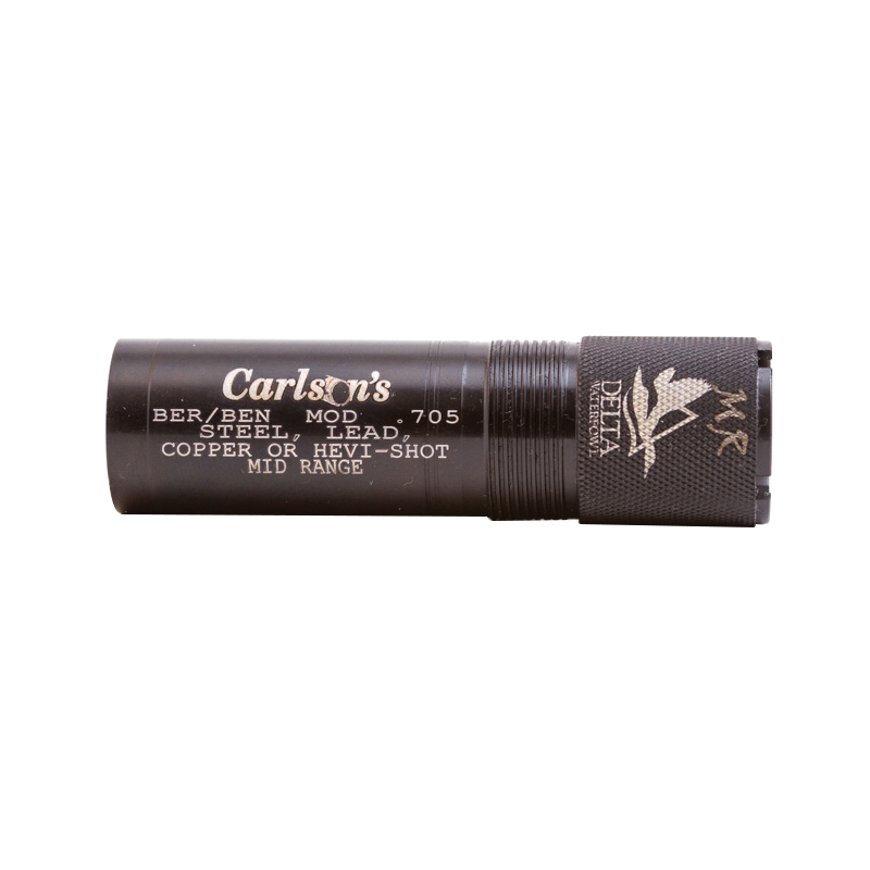 Carlson's Choke Tubes Delta 20 Gauge Mid Range Beretta Benelli Mobil Extended Waterfowl Choke Tube, Blue - 07155